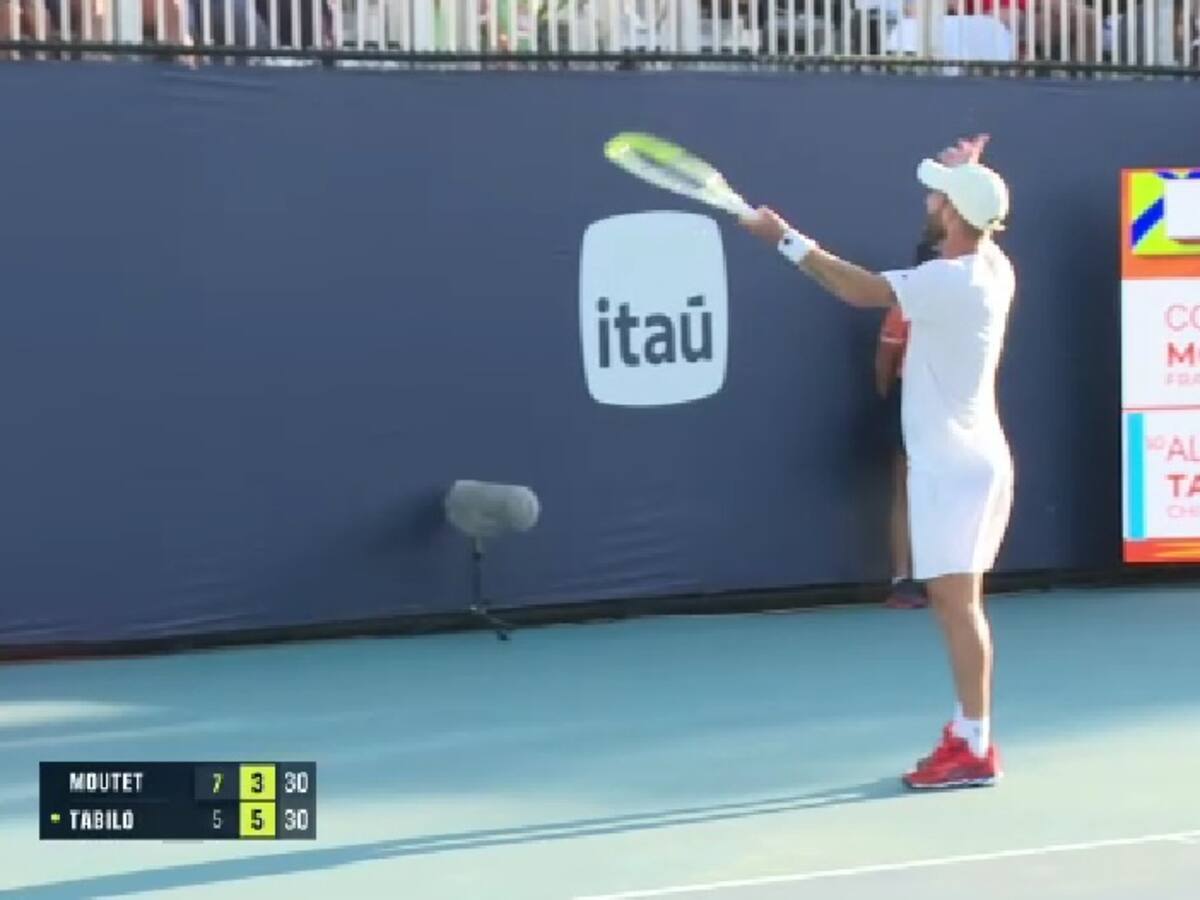 El bochornoso espectáculo de Moutet en su duelo ante Tabilo: Gritó el ‘Viva Chile’, se enfrascó con un espectador y terminó perdiendo el partido