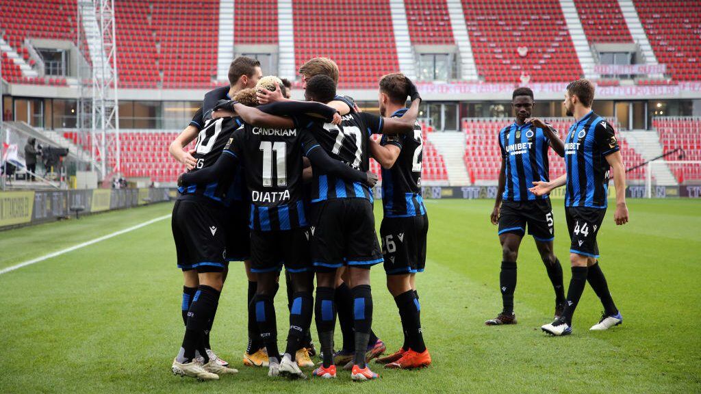 ANTWERPEN, BELGIUM - DECEMBER 13: Krepin Diatta of Club Brugge celebrates after scoring the 0-1 goal during the Jupiler Pro League match between Royal Antwerp FC and Club Brugge at Bosuilstadion on December 13, 2020 in Antwerpen, Belgium. (Photo by Vincent Van Doornick/Isosport/MB Media/Getty Images)