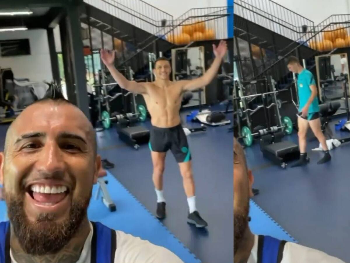 Sudando y bailando: así se preparan Arturo Vidal y Alexis Sánchez en la pretemporada del Inter de Milán