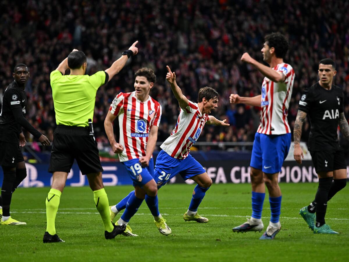 Con insólito cambio de arquero y lluvia de goles: Atlético de Madrid arrolla al Tottenham en la Champions
