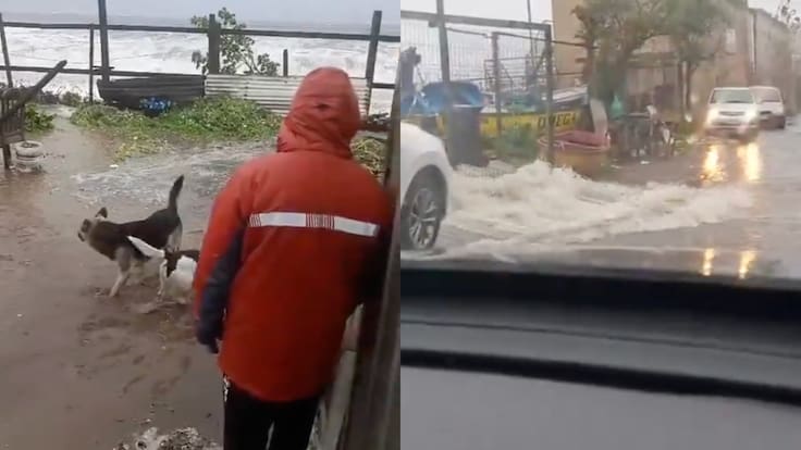 Casas se inundan en Penco: ordenan evacuar Cerro Verde Bajo por intensas marejadas