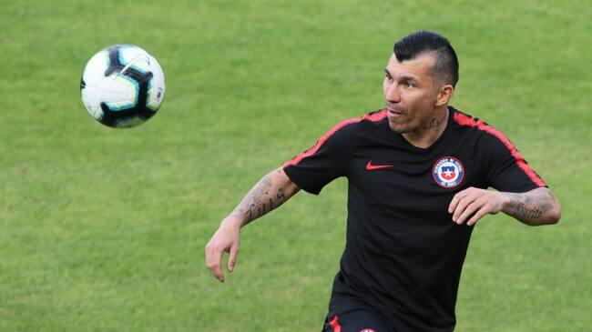 27 de junio del 2019/SAO PAULOEn el complejo deportivo del Sao Paulo, realizo su ultima practica antes del partido de mañana por cuartos de final de la Copa America 2019. En la imagen Gary Medel.
FOTO: RODRIGO SAENZ/AGENCIAUNO