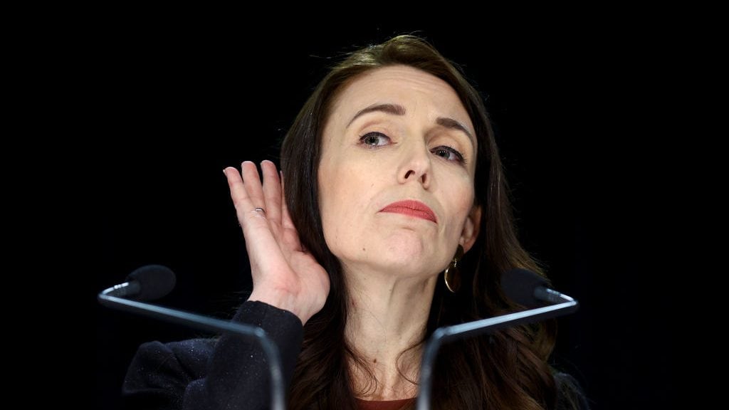 WELLINGTON, NEW ZEALAND - NOVEMBER 02: Jacinda Ardern speaks to media during a Labour press conference at Parliament on November 02, 2020 in Wellington, New Zealand. Labour's Jacinda Ardern claimed a second term as prime minister after claiming a majority in the 2020 New Zealand General Election on Saturday 17 October, claiming 64 seats. (Photo by Hagen Hopkins/Getty Images)