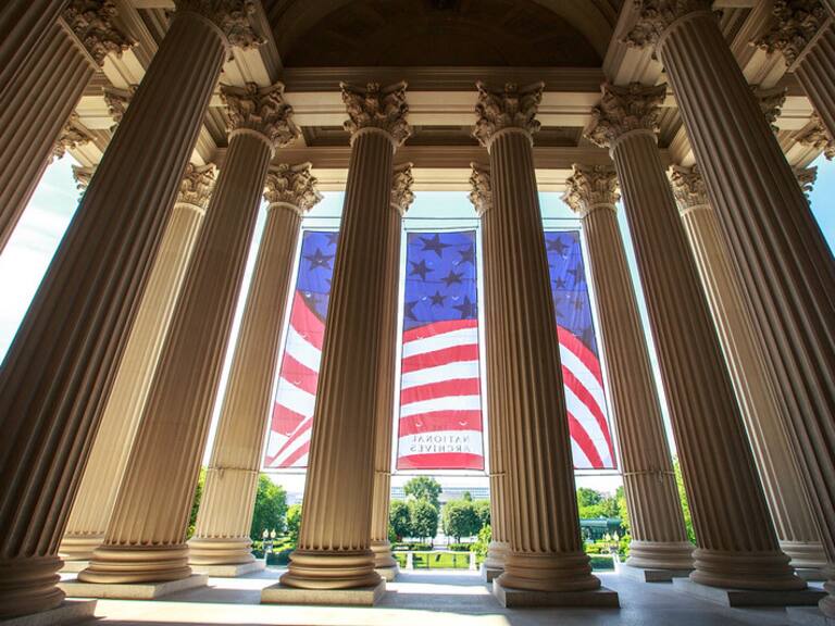 Imagen de la Casa Blanca que es parte de los Archivos Nacionales