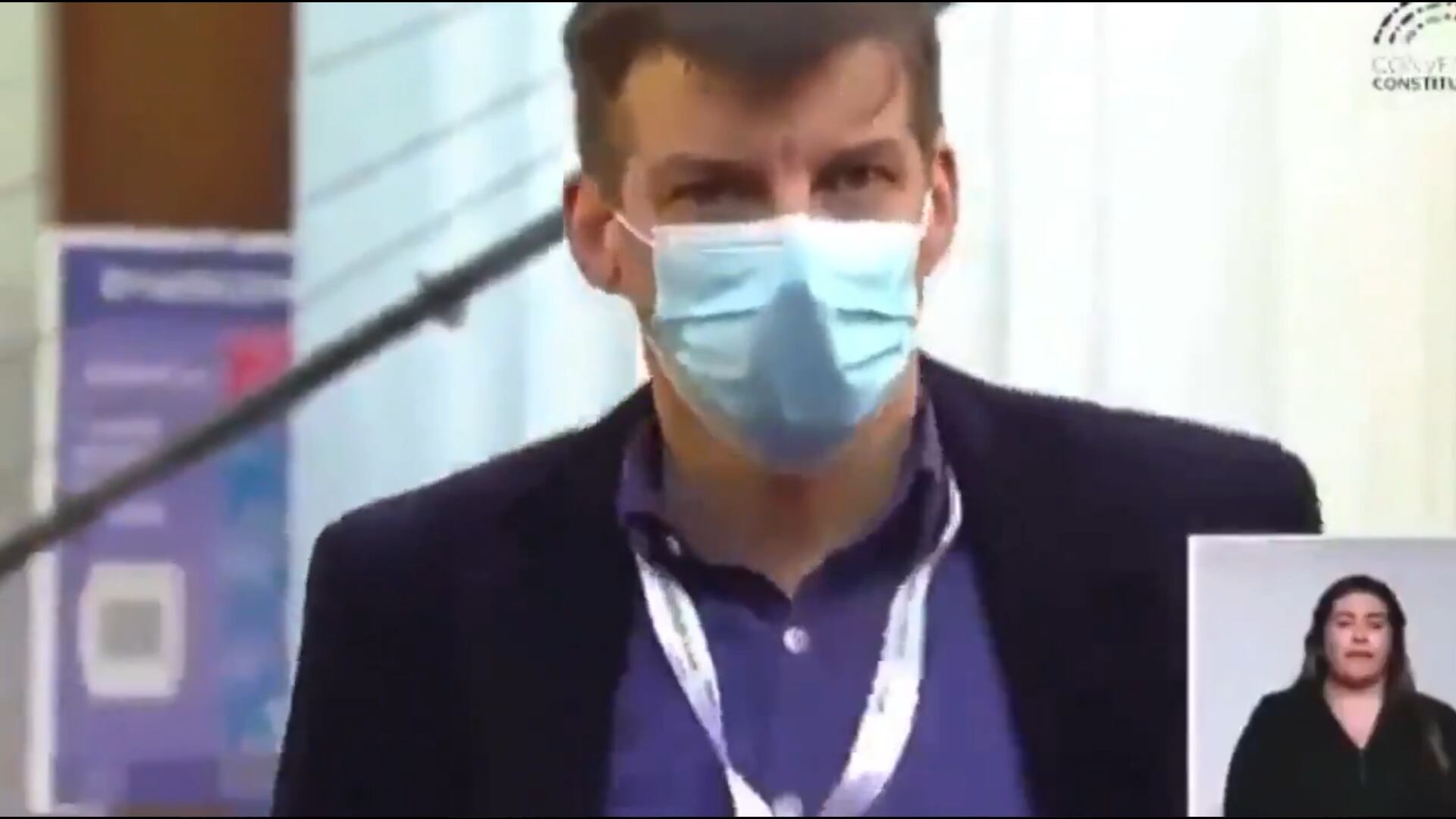 Captura | Daniel Stingo en meme viral de la Convención Constitucional