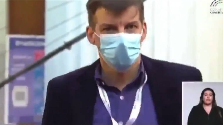 Captura | Daniel Stingo en meme viral de la Convención Constitucional