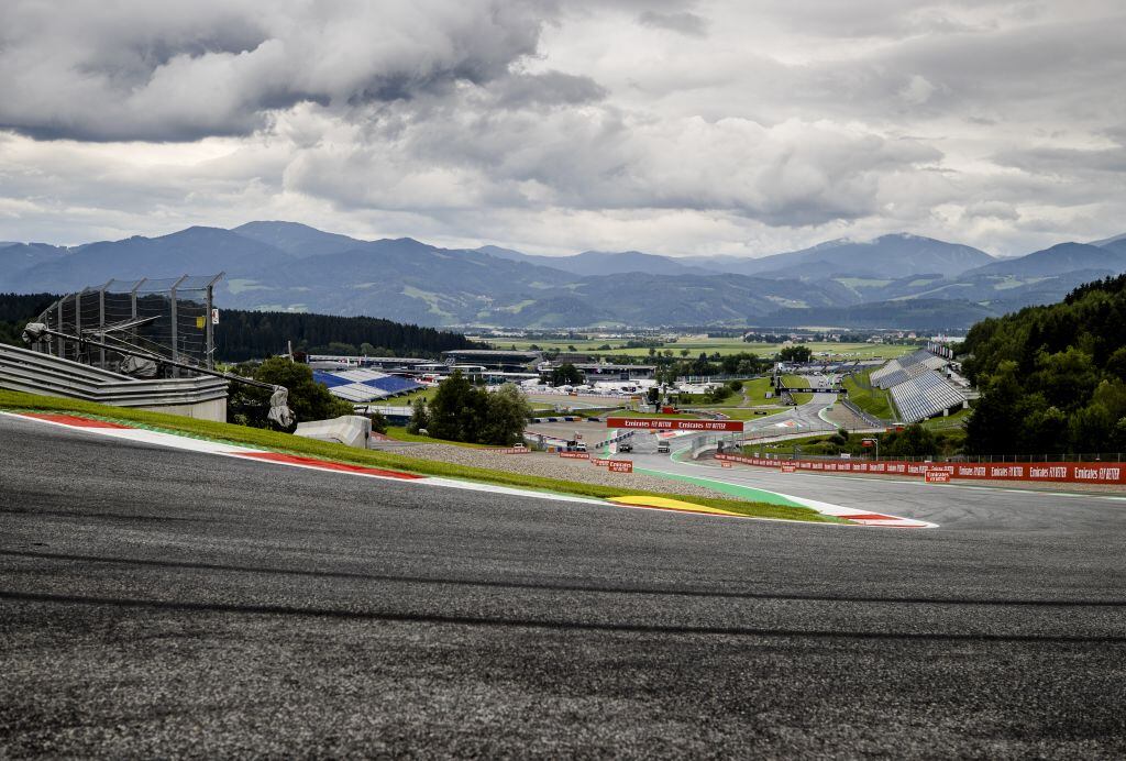 SPIELBERG - An overview of the still empty Red Bull Ring race track in the run-up to the Austrian Grand Prix. ANP SEM VAN DER WAL (Photo by ANP via Getty Images)