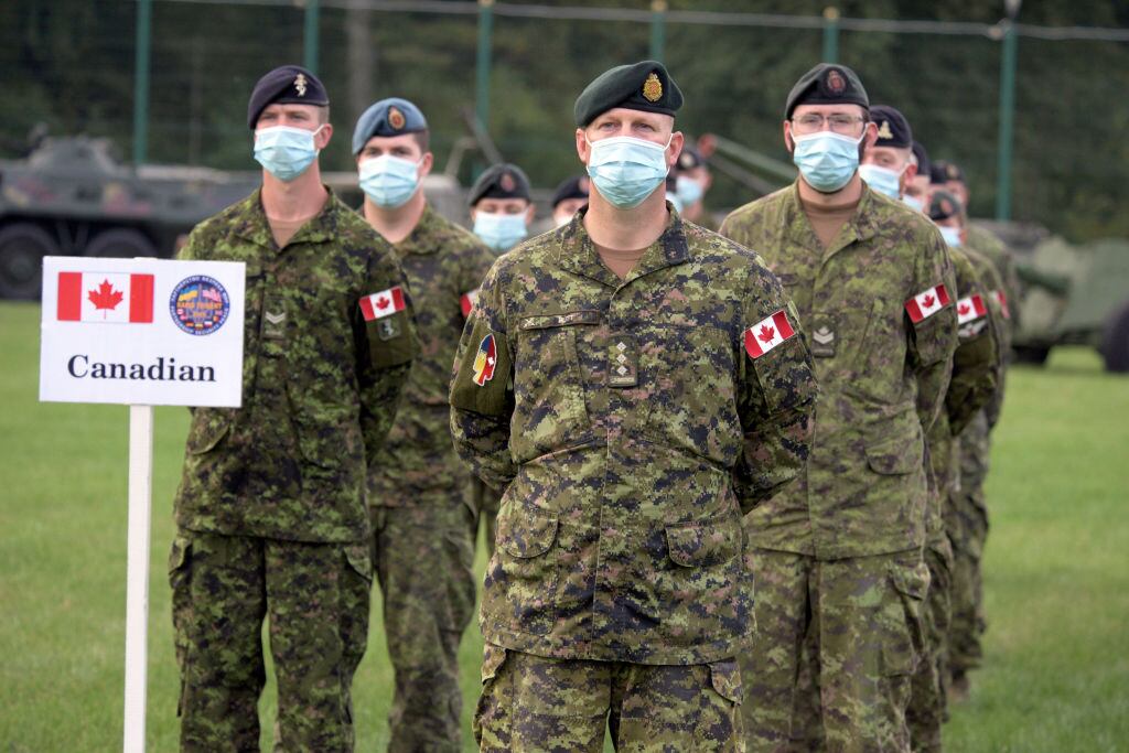 Militares canadienses en una actividad en Ucrania