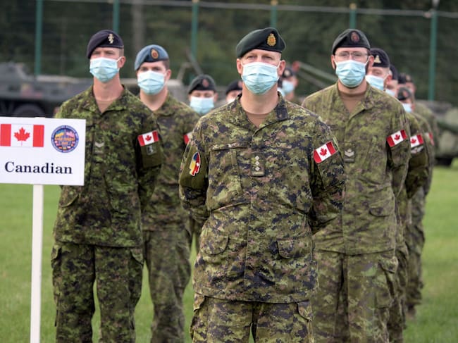 Militares canadienses en una actividad en Ucrania