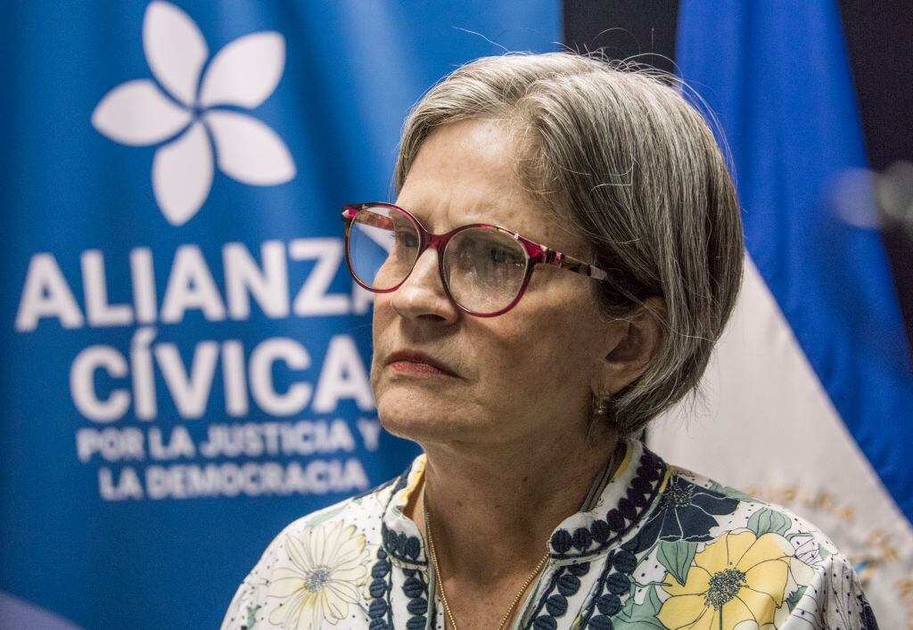 Kitty Monterrey la líder del partido opositor "Ciudadanos por la Libertad" de Nicaragua