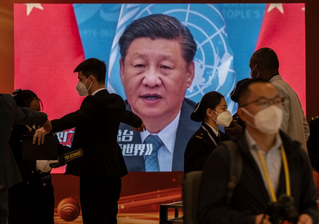 La imagen del presidente chino Xi Jinping antes del congreso del PCCh
