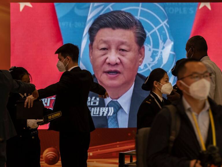 La imagen del presidente chino Xi Jinping antes del congreso del PCCh