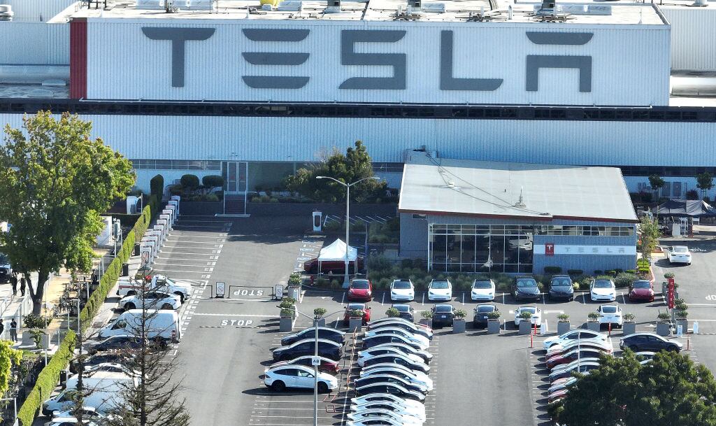 Una fábrica de la empresa Tesla ubicada en California de Estados Unidos