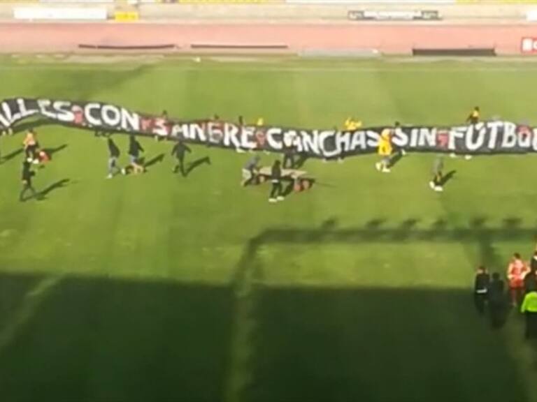 Hinchas de Coquimbo Unido invaden la cancha y suspenden partido ante Audax Italiano
