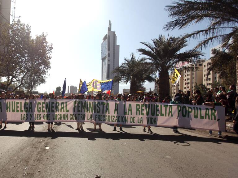 09 de Marzo 2020/ SANTIAGO
Lienzo feminista de la Coordinadora 8M, durante marcha feminista convocada por la Coordinadora 8M, en Plaza Italia, Santiago.
FOTO: AILEN DÍAZ/AGENCIAUNO