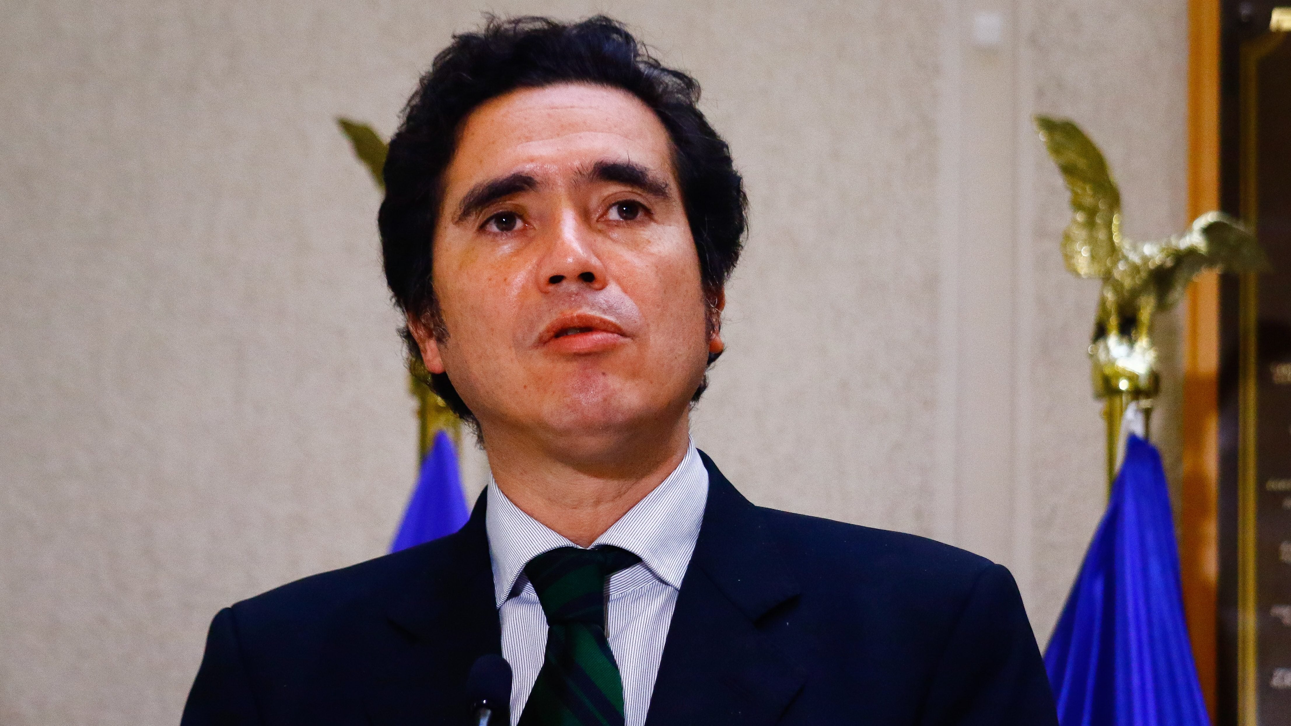 13 DE MAYO DE 2020/VALPARAISOEl ministro Ignacio Briones, realiza un punto de prensa, tras la aprobacion del veto presidencial al ingreso familiar de emergencia en el Senado.
FOTO: LEONARDO RUBILAR CHANDIA/AGENCIAUNO