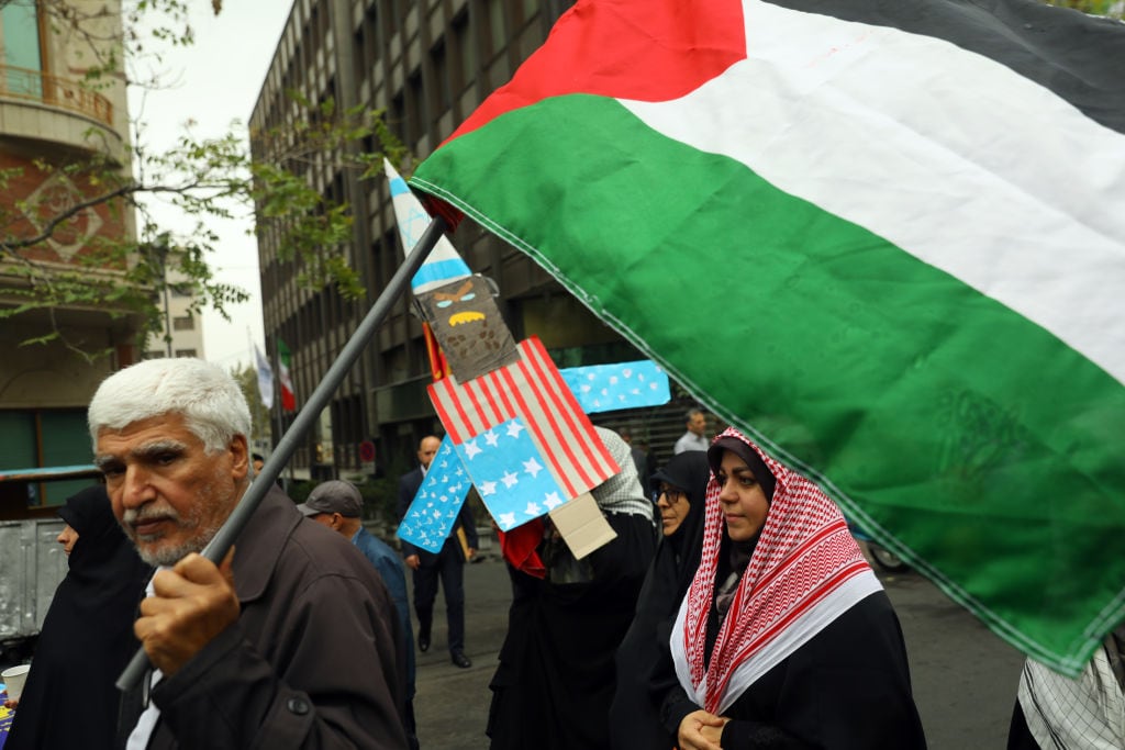 Manifestación en Teherán de Irán a favor de los palestinos en Gaza