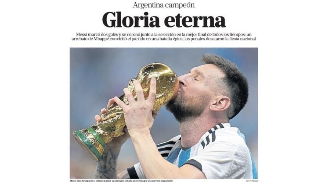 Portada diario La Nación Argentina campeón del mundo