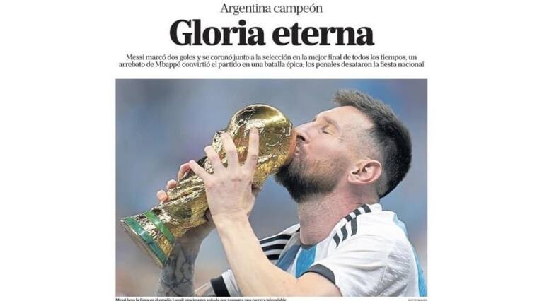Portada diario La Nación Argentina campeón del mundo