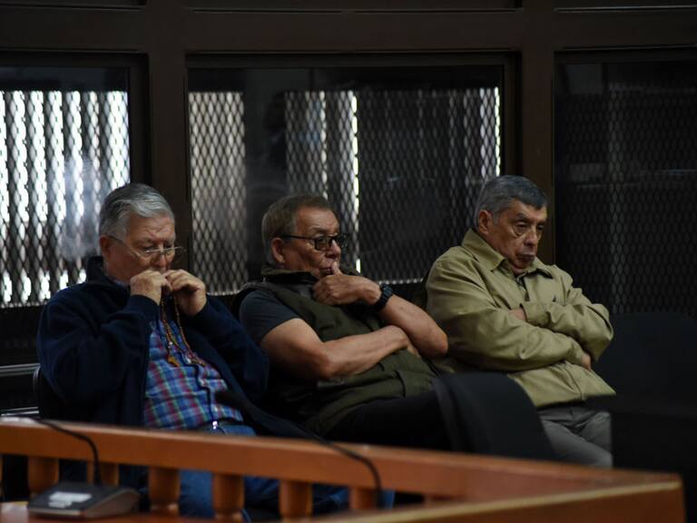 Exjefes militares Benedicto Lucas,, Manuel Callejas y Cesar Noguera enfrentan a la justicia de Guatemala