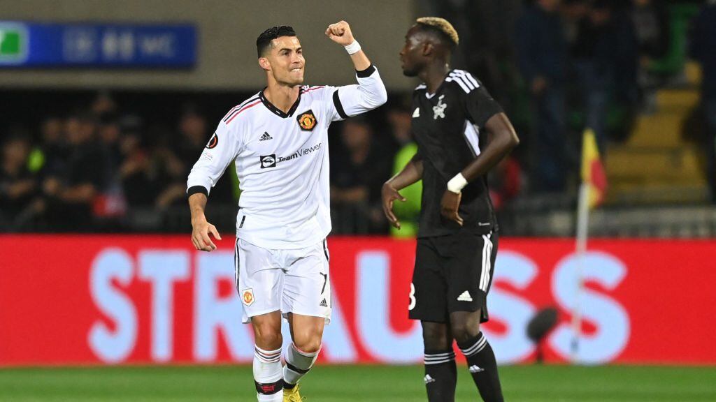 Cristiano Ronaldo marca el primer gol de su carrera en la Europa League