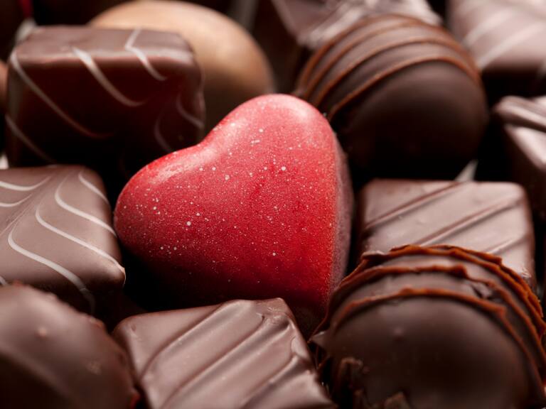 Delicious chocolate pralines. Short depth-of-field.