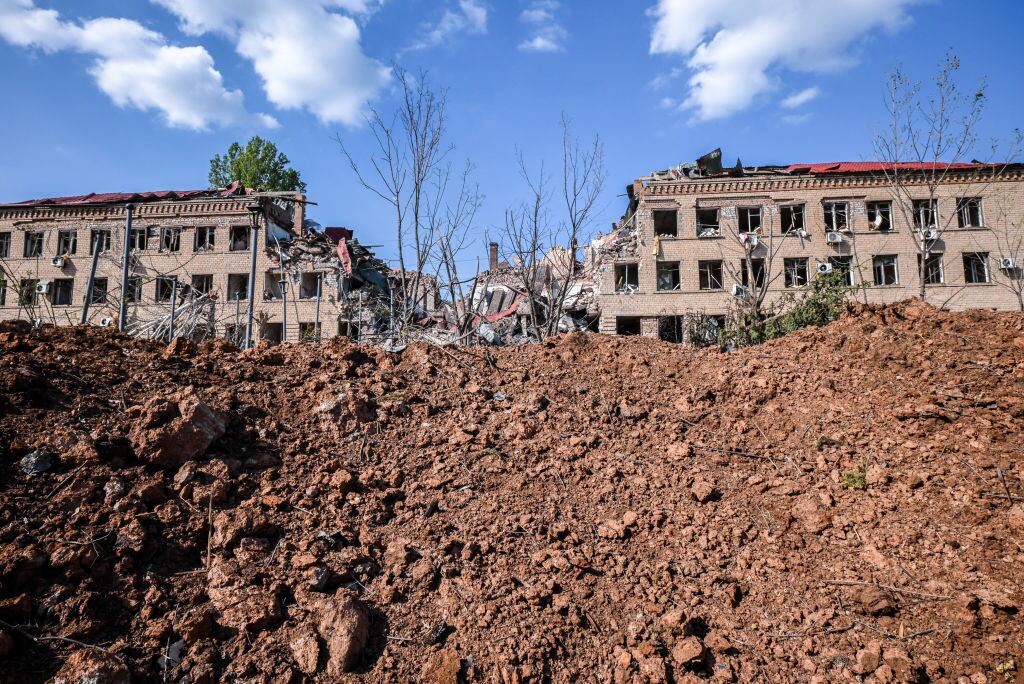 La destrucción que dejan los ataques en la ciudad de Soledar en Donetsk