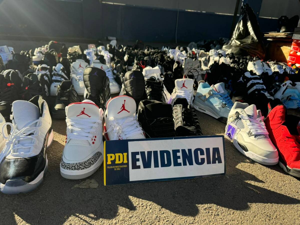 Avaluado en más de $44 millones: incautan más de 500 zapatillas y ropa falsificada en La Cisterna