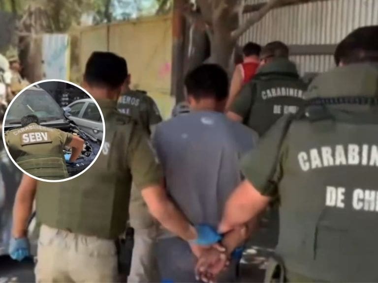 Carabineros desbarata taller clandestino en Colina: había autos robados en pleno desarme