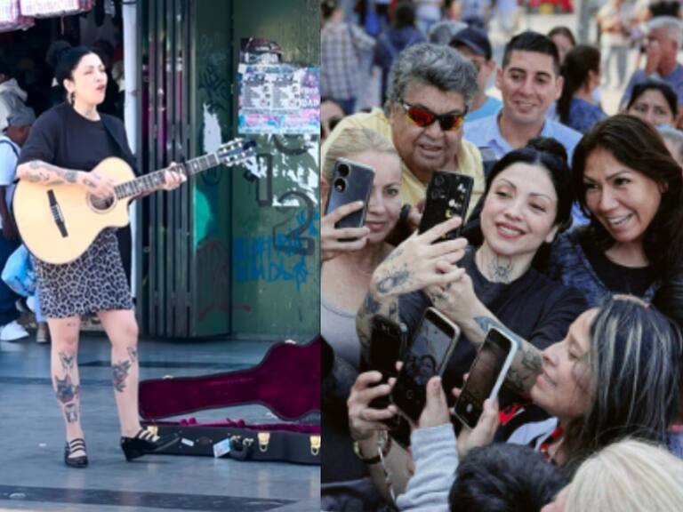 ¡No la reconocían! Mon Laferte sorprende a transeúntes con improvisado show en las calles de Antofagasta