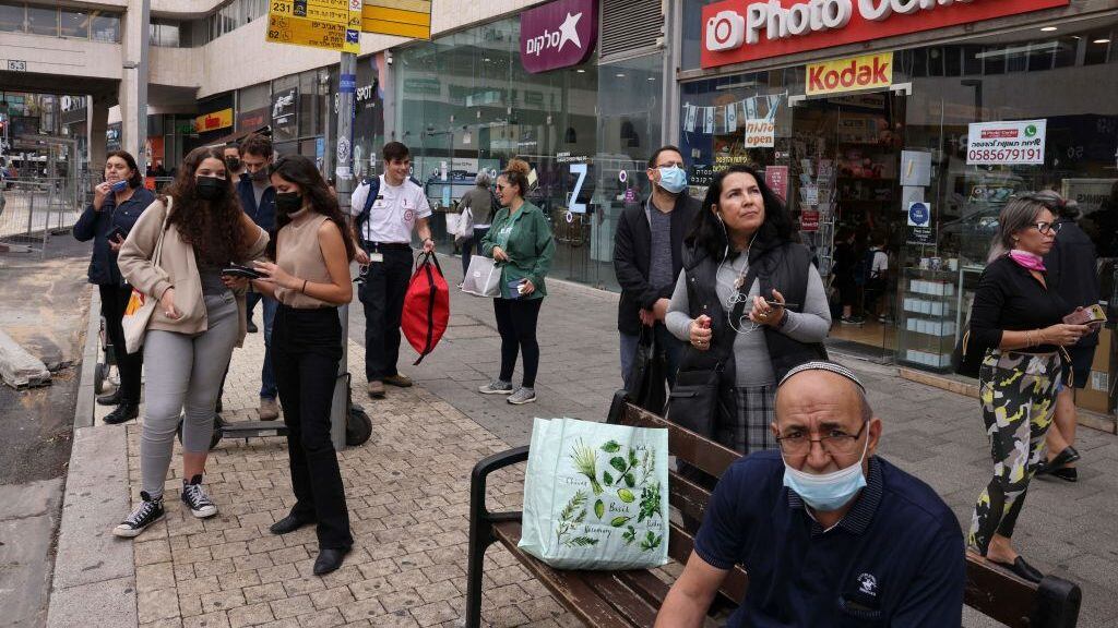 People are pictured in the center of Israel's Mediterranean coastal city of Tel Aviv on December 1, 2021. - A cost of living study by the Economist Intelligencer Unit has named Tel AViv as the most expensive city in the world. (Photo by MENAHEM KAHANA / AFP) (Photo by MENAHEM KAHANA/AFP via Getty Images)