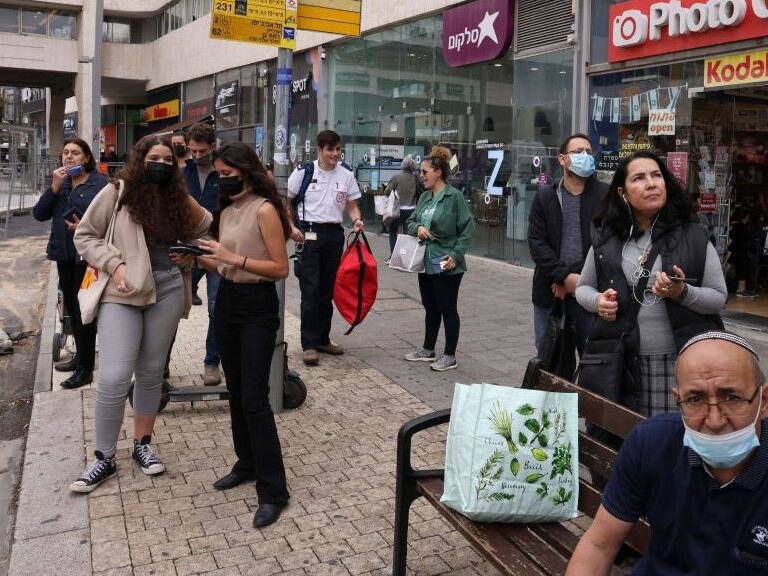 People are pictured in the center of Israel&#039;s Mediterranean coastal city of Tel Aviv on December 1, 2021. - A cost of living study by the Economist Intelligencer Unit has named Tel AViv as the most expensive city in the world. (Photo by MENAHEM KAHANA / AFP) (Photo by MENAHEM KAHANA/AFP via Getty Images)