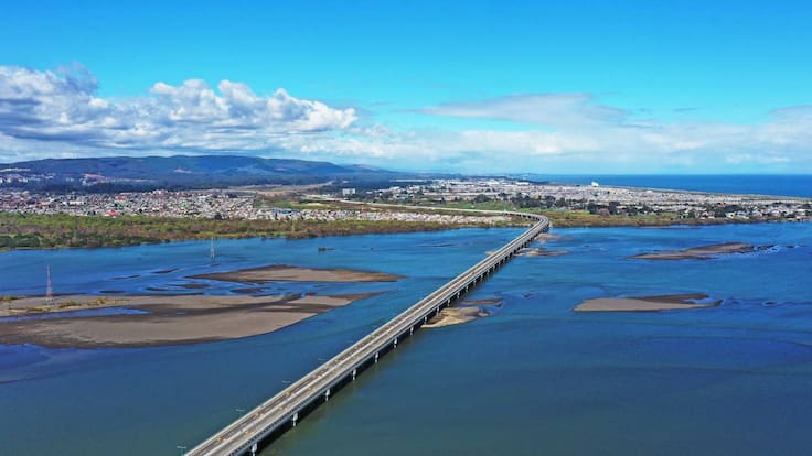 Así es el nuevo puente más largo de Chile que une las comunas de San Pedro de la Paz y Hualpén