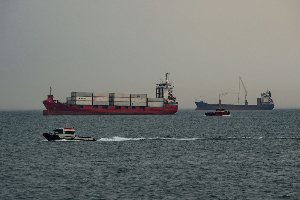 Barcos con cereales y granos viajan por el Mar Negro hacia Estambul