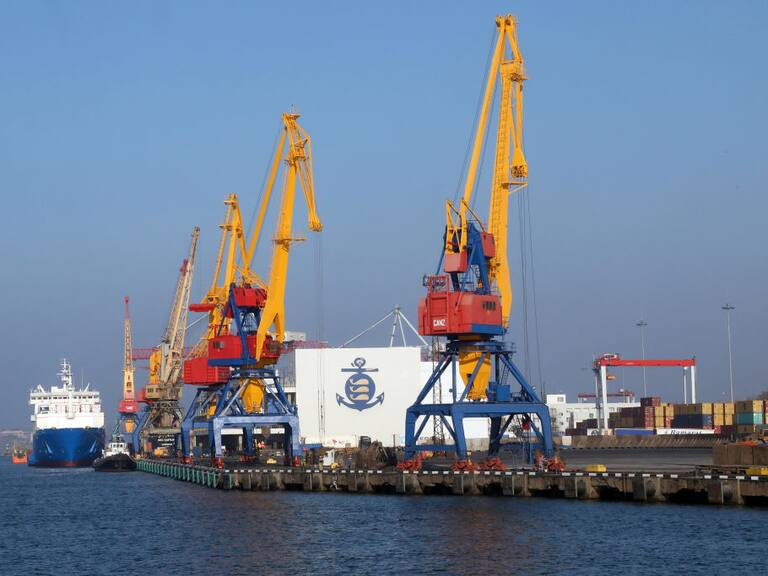 El puerto Chornomorsk en la región de Odesa en Ucrania durante 2021