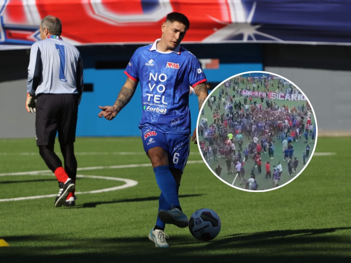 Escandaloso final: hinchas de la U invaden la cancha en el partido de despedida de Matías Rodríguez