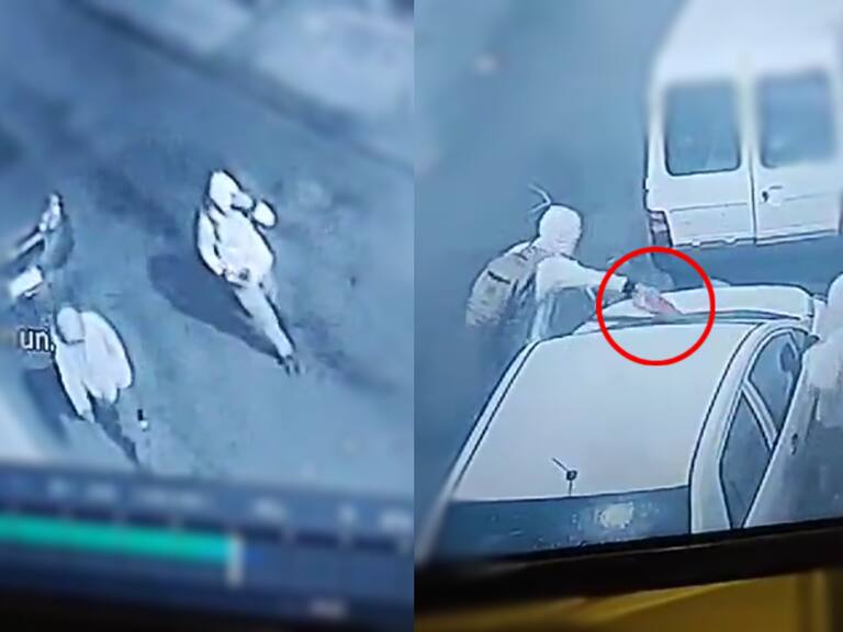 VIDEO muestra momento exacto en que desconocidos queman autos en pleno centro de Santiago