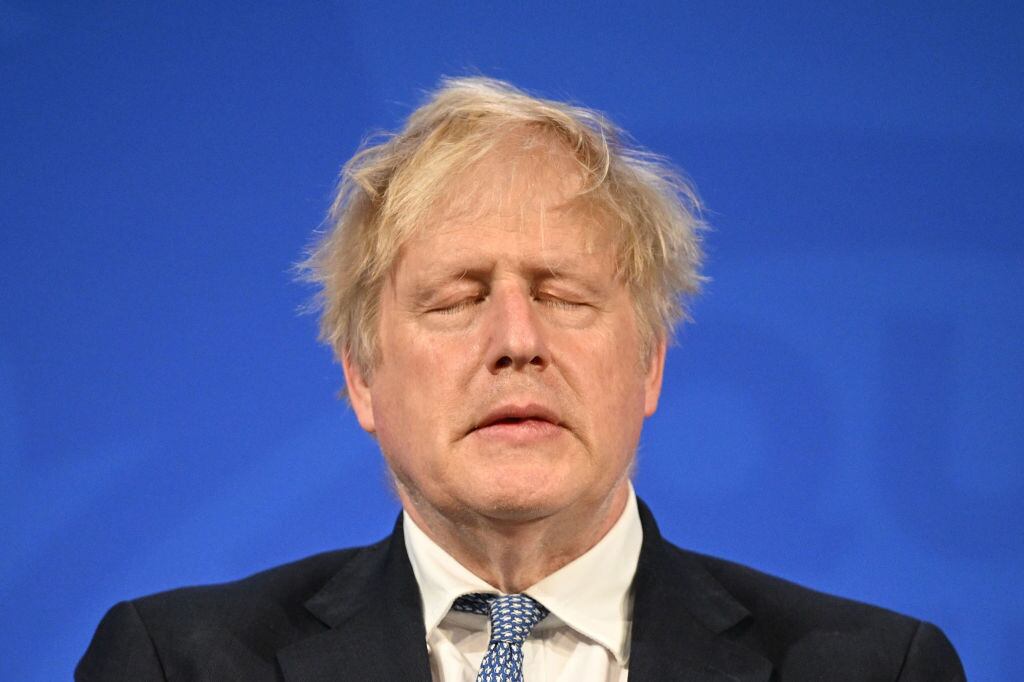 El primer ministro del reino Unido Boris Johnson ante la prensa británica