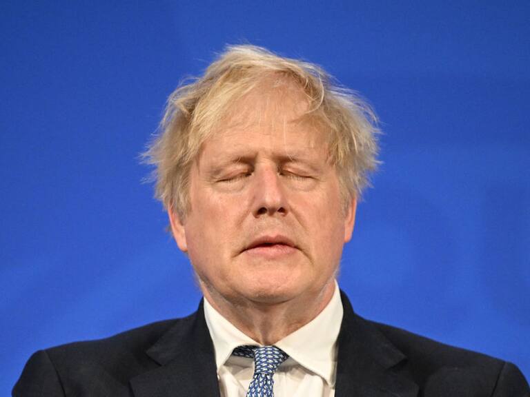 El primer ministro del reino Unido Boris Johnson ante la prensa británica