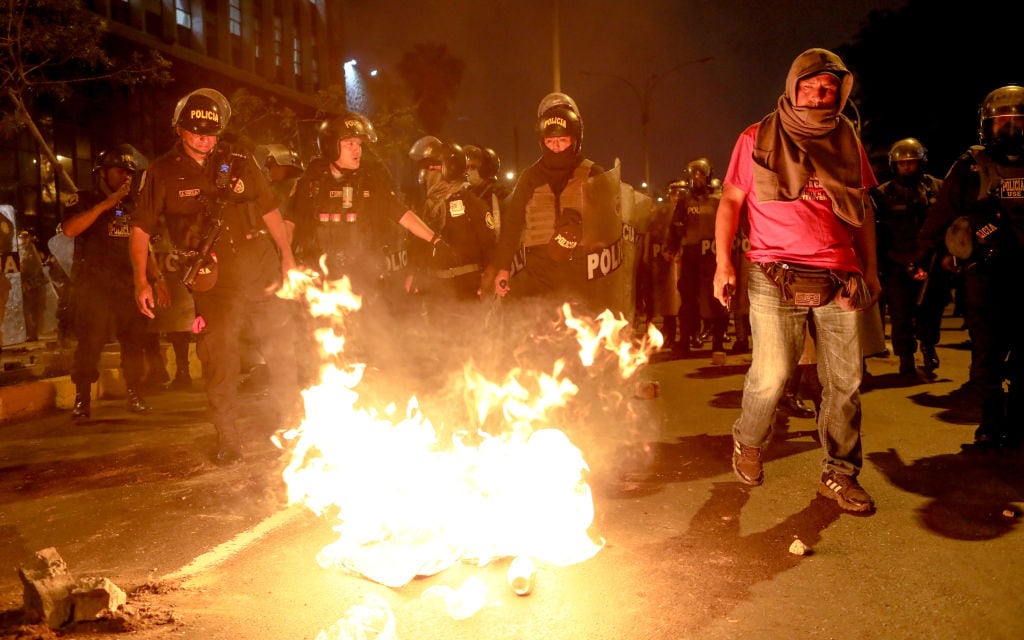 Manifestaciones en Lima en contra del gobierno sucesor y el congreso