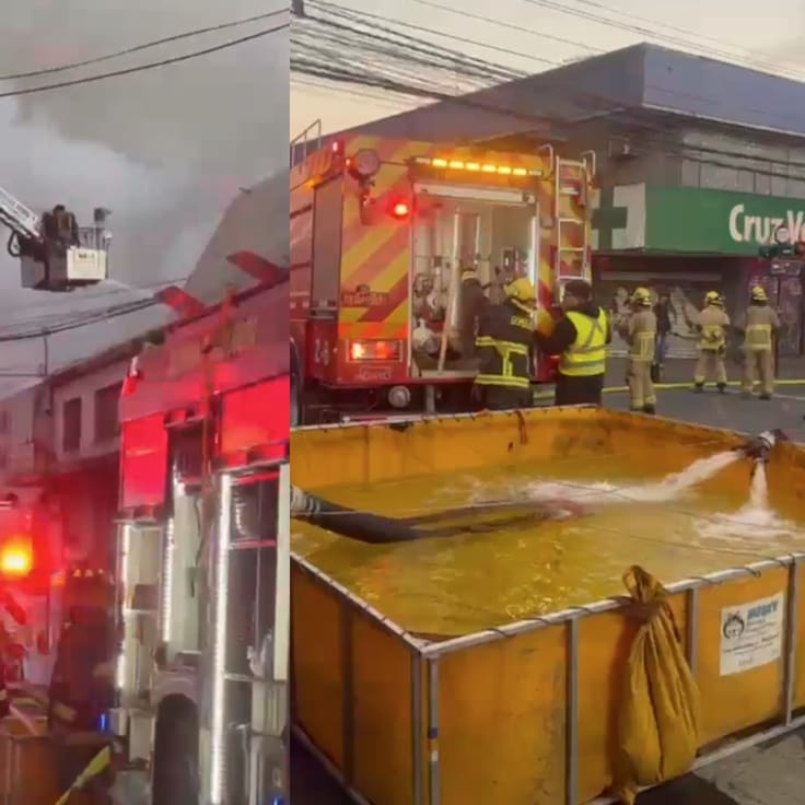 Incendio afecta al Mercado Central de Concepción: al menos 50 locales destruidos