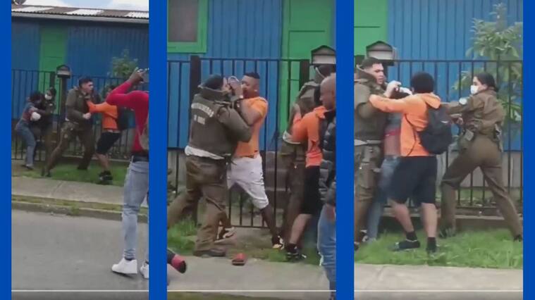 Colombianos, agresión, carabinero, puerto montt, 1024x576 jpg ok