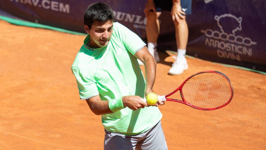 Marcelo Tomas Barrios Vera during the match between Peter Torebko (GER) and Marcelo Tomas Barrios Vera (CHI)at the Internazionali di Tennis Citt dell'Aquila (ATP Challenger L'Aquila) in L'Aquila, Italy, on August 20, 2019. (Photo by Manuel Romano/NurPhoto via Getty Images)