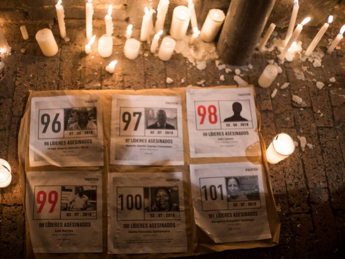 Al menos 753 líderes sociales asesinados en Colombia en los últimos cinco años