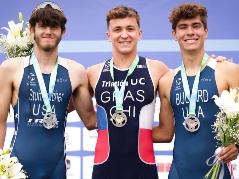 Andrés Gras saca la cara por Chile y gana la Copa Continental de triatlón en Viña del Mar