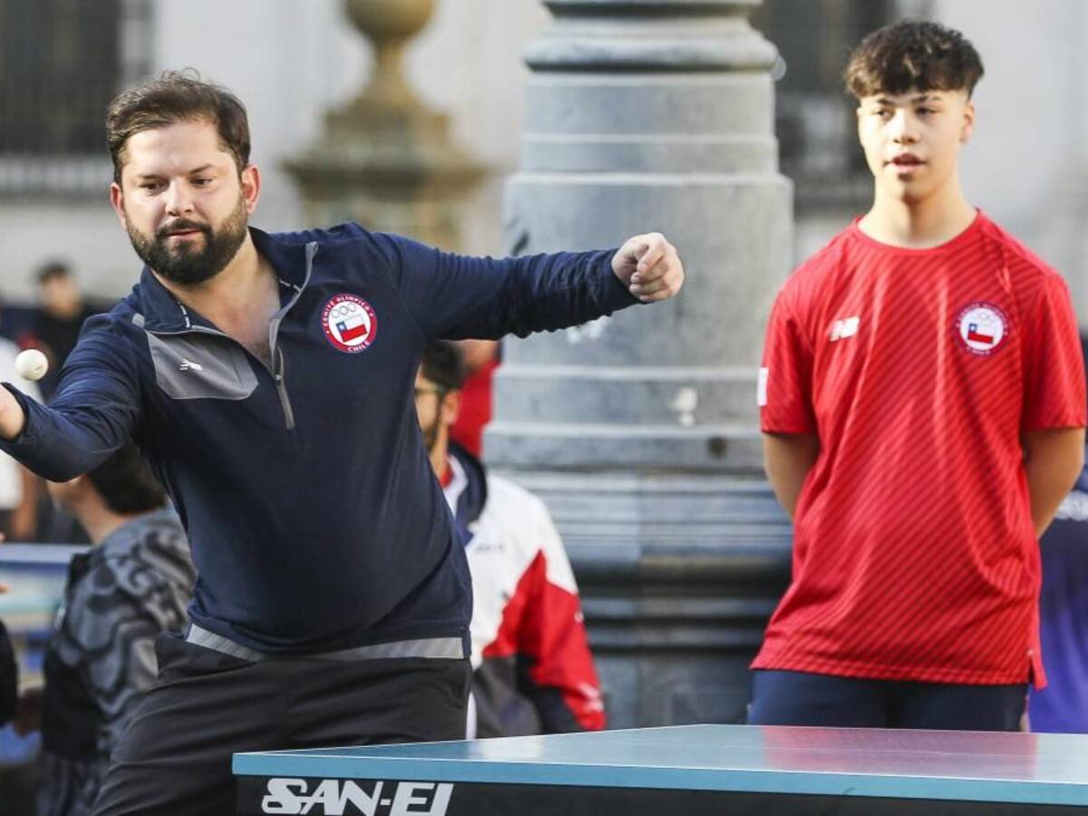 Presidente Boric comenzó el Día Nacional del Deporte jugando tenis de mesa: hizo llamado a celebrar esta “fiesta popular”