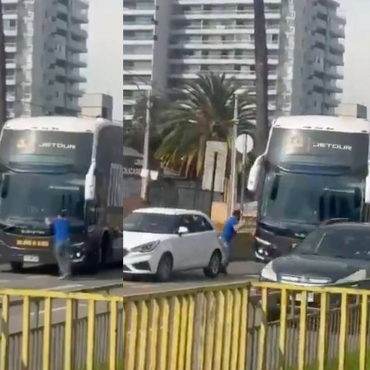 Bus de Colo Colo protagonizó accidente con un hincha de la U en la previa del Superclásico 200