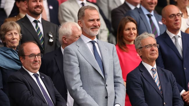 Rey Felipe VI de España en la final de Wimbledon / Getty Images