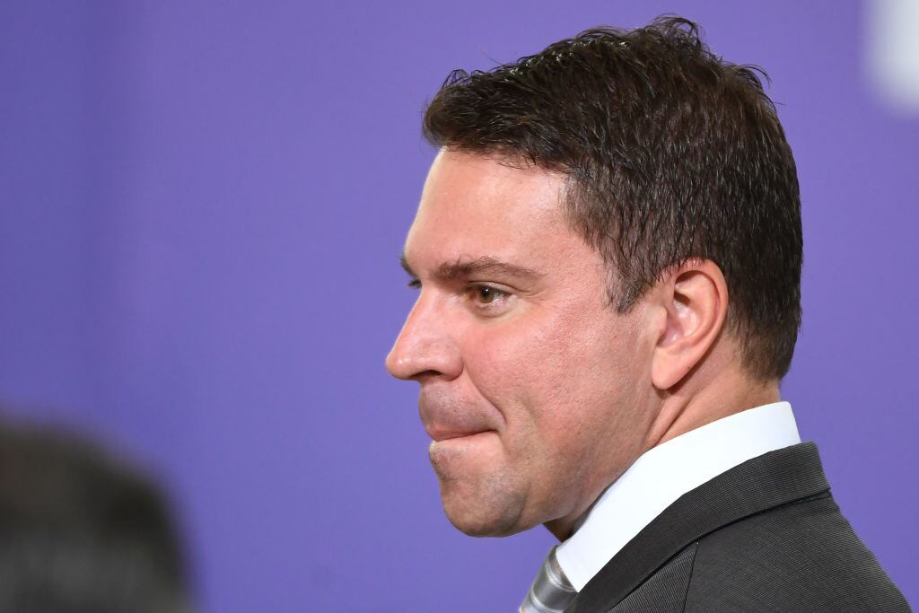 El exdirector de la Agencia Brasileña de Inteligencia (ABIN), Alexandre Ramagem, en un evento en el palacio de gobierno durante la presidencia de Jair Bolsonaro.