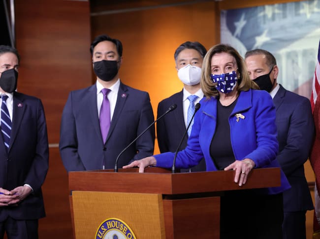 La titular de la cámara de representantes Nancy Pelosi